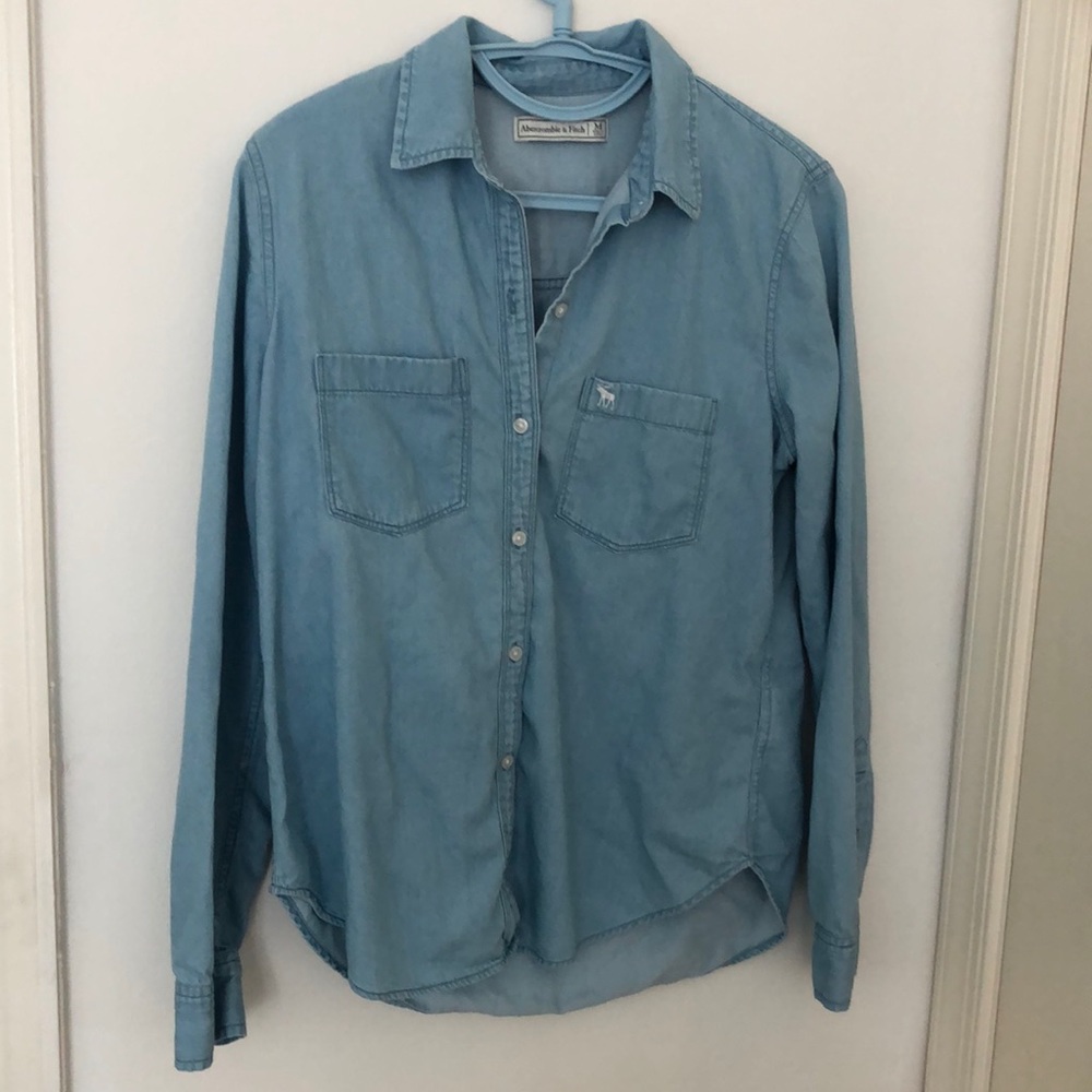 A&F Blue Shirt - Picture 2 of 3